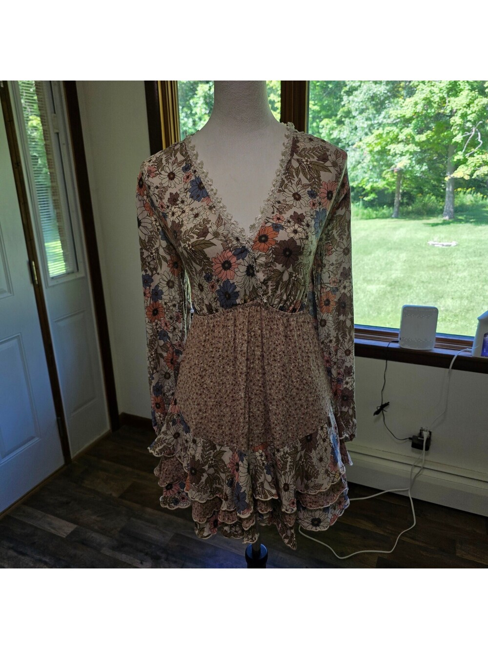 Blue B Collection women's Floral Print Dress Medium M